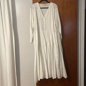 Zara white maxi dress